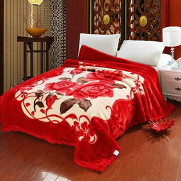 雨梦家纺冬季用拉舍尔毛毯加厚双层 结婚庆珊瑚绒毯子6 8斤床上双人盖毯